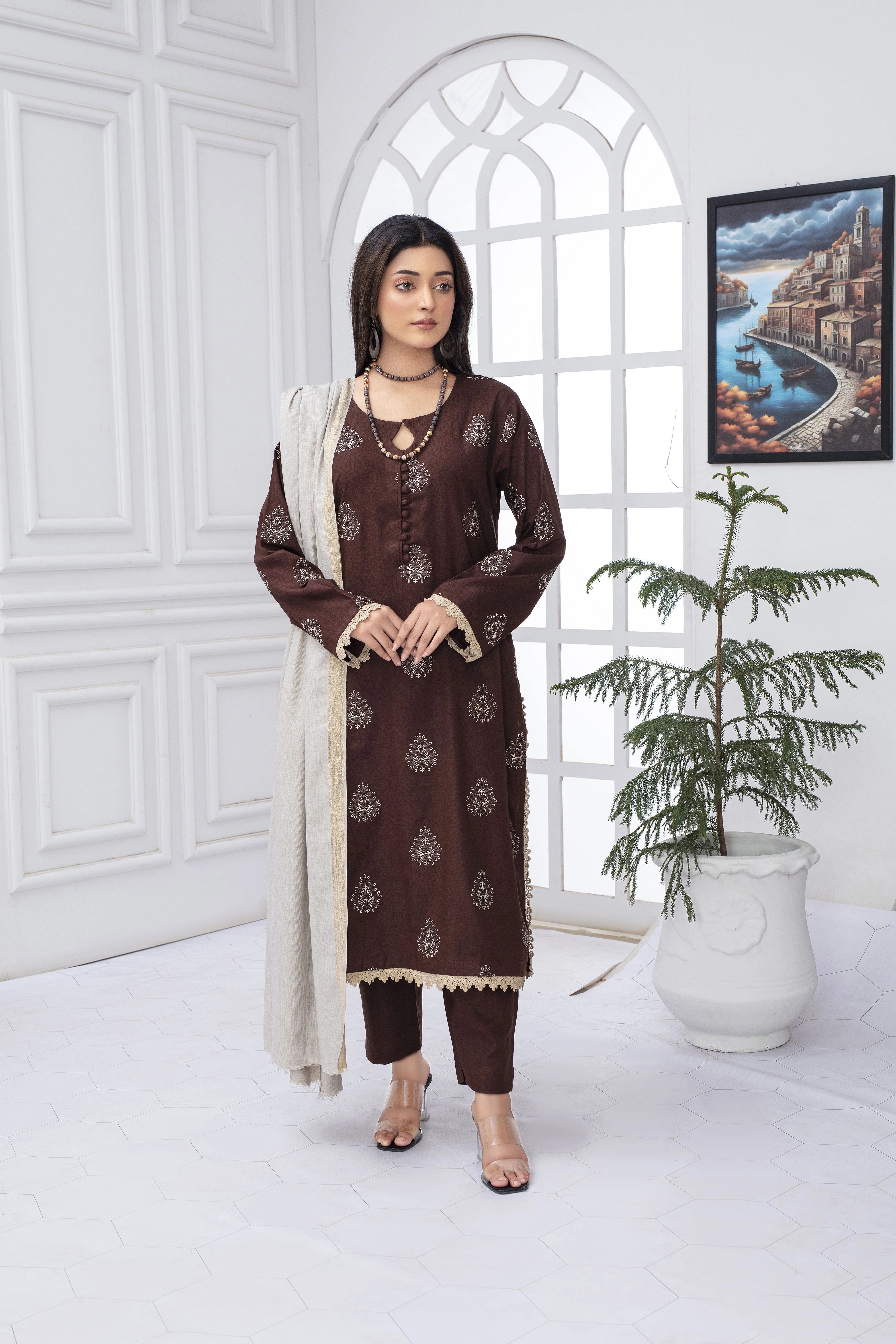 Brown Dhank Winter - Elegance Meets Comfort